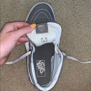 High top vans grey